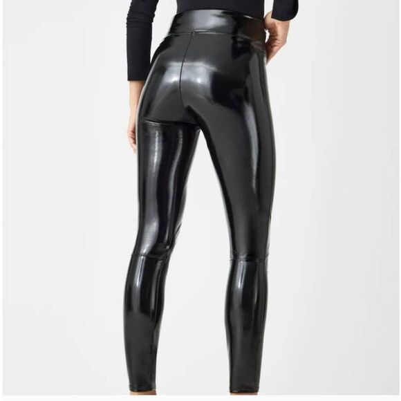 Spanx Faux Patent Leather Leggings Size XL NWT - Picture 2 of 7